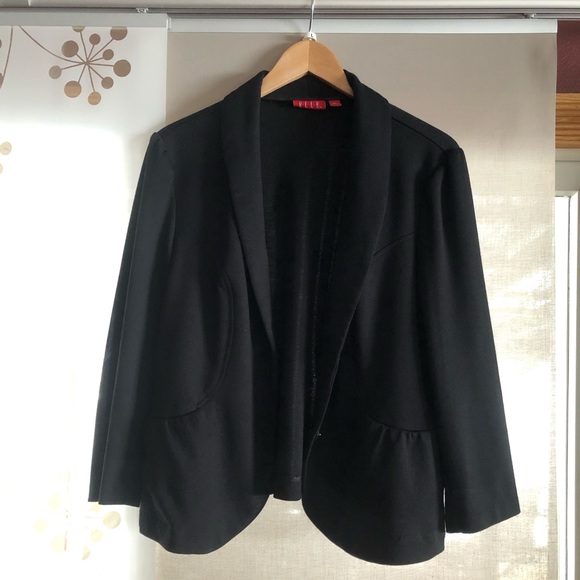 Black waist length jacket. Looks great with jeans. - Picture 2 of 3